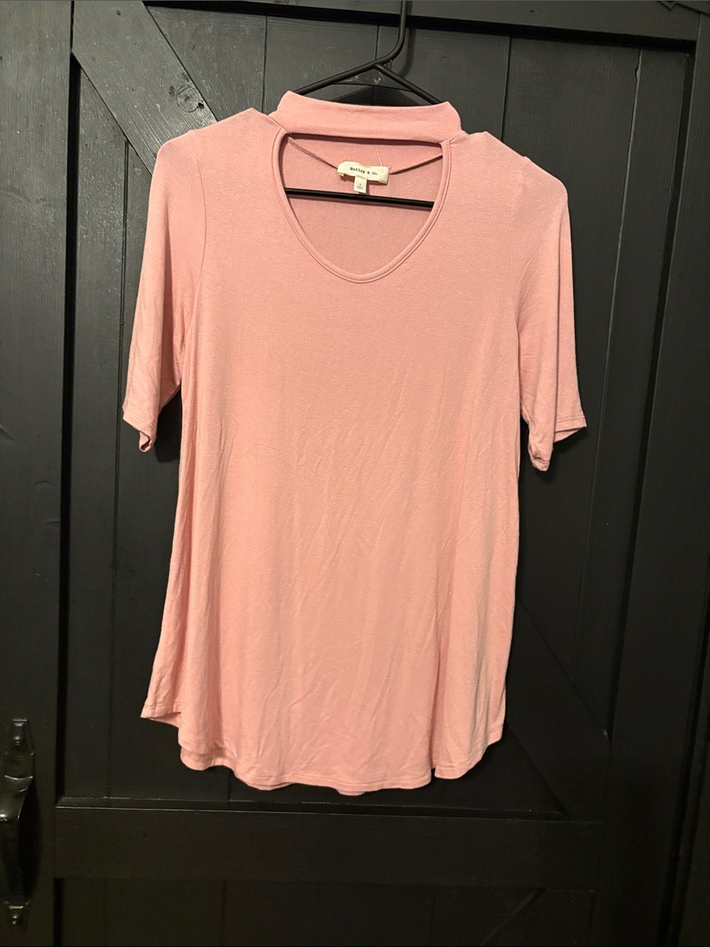 Everyday Cutout Tee in Dusty Rose